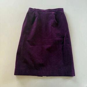 Vintage- Deep Purple Suede Skirt- Women’s 29